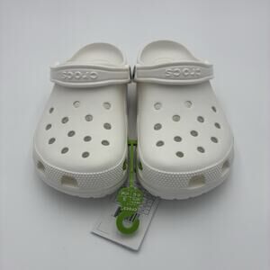 Crocs Classic Clog White Unisex M8 W10 Slip On Casual Shoes New